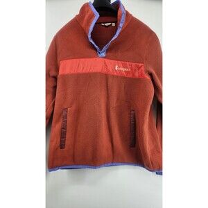 COTOPAXI Mens Large Brown Quarter Zip Side Pocket Pullover Fleece Jacket
